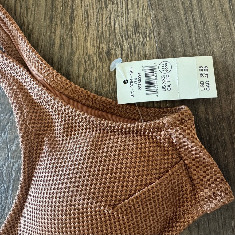 Aerie Swim One Shoulder Textured Bikini Top - Picture 4 of 4